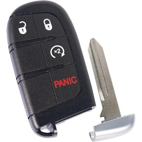 TOP-VIGOR 2Pack Remote Car Key Fob 433Mhz Compatible with Dodge Journey Durango 2011 2012 2013 2014 2015 2016 2017 2018, 46 Chip 4 Button Keyless Entry Key Fob Replacement M3N-40821302