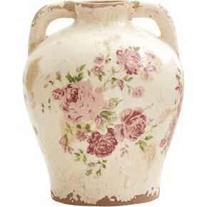 8in. Tuscan Ceramic Floral Print Vase