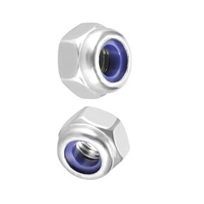Hex Lock Nuts for Machinery Industry Home Appliances Stainless Steel Nylon Insert Self-Locking Nuts for Fasteners Anti-Loose Locknuts M4 x 0.7mm 20pcs