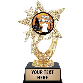 Crown Awards 6" Halloween Trophies, Glitter Star Happy Halloween Costume Trophy Prime