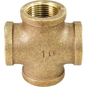 Everflow Supplies BRCR0100-NL 1-Inch Brass Cross, No Lead