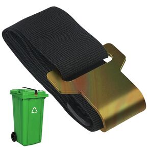2Pcs Bear Proof Trash Can Lid Lock, Trash Can Locks for Animals, Adjustable Garbage Can Lock for Animals, Trash Can Lock Garbage Can Strap to Prevent Bear Raccoon Dog Tipping Over Trash Bin (Black)