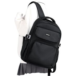 Cute Middle School Backpack For Teen Girls,Waterproof Casual Bookbags,Lightweight Travel Daypack,Basic Laptop College Backpack For Women(grey