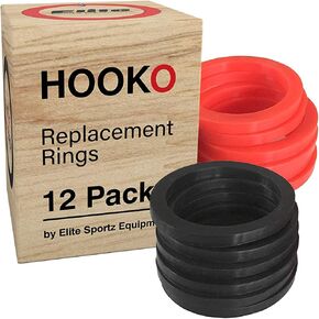Elite Sportz Hookey Ring Toss Replacement Rings, Grab an Extra 12 Rings, 6 Red and 6 Black for Play with Hooko or Hookey Toss Games by Elite Sportz … in Kuwait