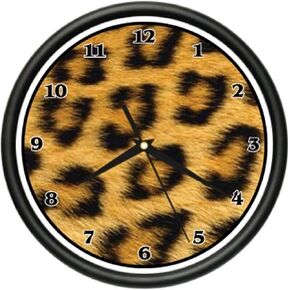 Cheetah Wall Clock Print Pattern Sheets Bedroom Decor