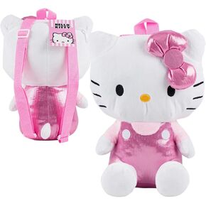 Fast Forward Hello Kitty 14" Shinny Pink Plush Backpack