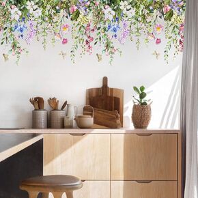 3D Wall Stickers DIY Flower Wall Decal Removable Waterproof Wall Art Decor for Bedroom Living Room Offices Home Decoration (Floral)