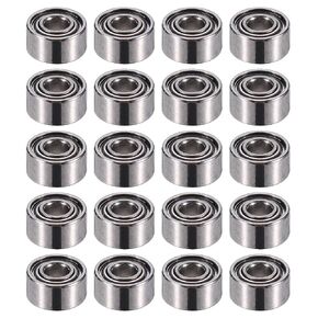 ACROPIX 682ZZ 2x5x2.3mm Double Metal Shield Single Row Deep Groove Ball Bearings Silver Tone - Pack of 20