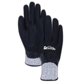 MAGID General Purpose Enhanced Liquid-Grip Cut Resistant Work Gloves, 1 PR, Sandy Nitrile Coated (Nitrix), Size 9/L, Reusable, 13-Gauge Hyperon Shell (GPD700) Black