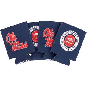 صبار الصحراء جامعة ميسيسيبي يمكن عازل Ole Miss Beverage Cooler 4 عبوات من حامل المشروبات الرغوية المتمردين U of M (4 عبوات)