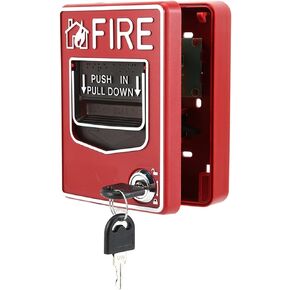 Manual Butt 9-28Vdc Manual Multiple Wire System Safety Fire Pull Station Alarm Button Call Point Safety