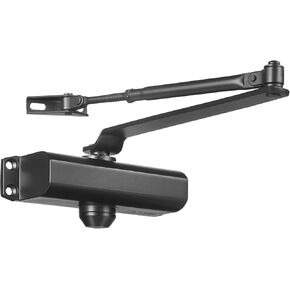 VEVOR Door Closer, Automatic Door Closer Commercial or Home, Adjustable Size Hydraulic Buffer Door Closers Heavy Duty Cast Aluminum Body, Easy Install, Black