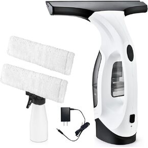 Cordless Window Vacuum Cleaner, Window Cleaner Squeegee Tool Set, Electric Windown Spray Cleaning Tool with 10 inch Squeegee Blade for Showers,Mirrors,Glass,Countertops,and Tiles, 2200mAh