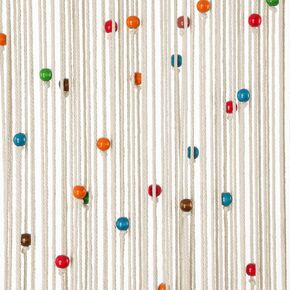 Macrame Beaded Curtain Boho Handmade Cotton Door String Curtain for Doorway Window Wooden Beads Hanging Hippie Room Divider Closet Bedroom Privacy Decor, Brown - 2 Panels 79" x 35"