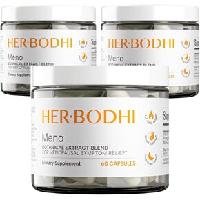 Meno- Menopause Hormonal Balance for Women, Estrogen Soy Isoflavones Menopause Supplement for Women, Ashwagandha, Black Cohosh Hot Flashes Menopause Relief, Night Sweats Relief 180Caps