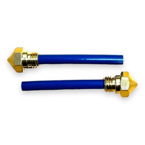 Brass Hotend Extruder Nozzle 0.4mm with 36mm High Temp Tube for Qidi X-One/X-Plus/X-Max Printers - 2 Pack
