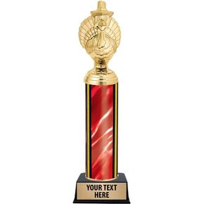Crown Awards 10.5" Red Pilgrim Turkey Trophies - Customized Pilgrim Turkey Trophy Prime