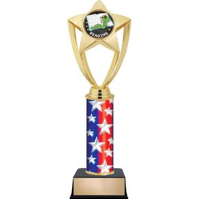 Customizable 12" Reading Bookworm Star Pennant Star Trophy Award, Engrave Now