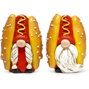Hodao 2PCS هوت دوج التماثيل الديكور مطعم الغذاء التماثيل الحلي ديكور الهدايا هوت دوج التماثيل الهدايا للعائلة حزب المنحوتات هدايا للمنزل أو متجر المواد الغذائية ديكور in Kuwait