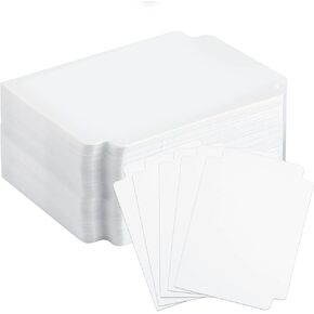 100pcs Card Dividers, 3.7x2.7inch Card Sorting Dividers with Tabs Plastic Divider Cards Separators Playing Trading Card Organizer for Games Sports Supplies
