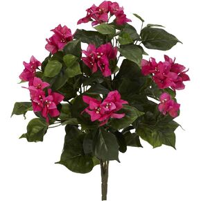 Nearly Natural 20" Bougainvillea (Set of 3) Artificial Plant, Pink