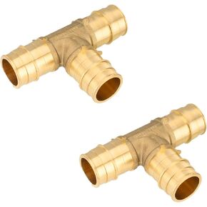 1Inch PEX-A Expansion Fittings,F1960 Pex-a Brass Tee,PEX Expansion Fittings Tee For Pex A Tubing（2 PACK)