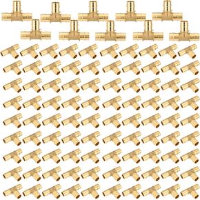 1Inch PEX-A Expansion Fittings,F1960 Pex-a Brass Tee,PEX Expansion Fittings Tee For Pex A Tubing（2 PACK)