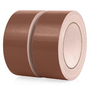 T.R.U. Set of 2 Brown Durable Duct Tape Rolls, 11 Mil Thickness, 2 Inches by 30 Yards, High Strength, Flexible, No Residue, Water-Resistant and Tearable by Hand, Versatile for Indoor and Outdoor Use