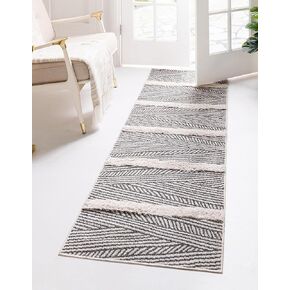 Sabrina Soto Casa Collection Area Rug - Madrid (2' 3" x 8' Runner, Anthracite Gray/ Ivory)