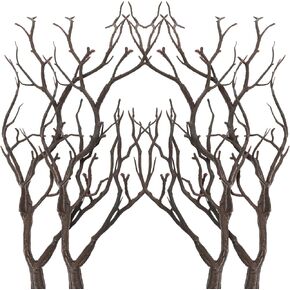 16 pcs Artificial Fake Antler, Decorative Plant Twigs Branch Lifelike Dry Curly Willow Branches DIY Greenery Craft Wedding Home Room Office Hotel Party Decoration