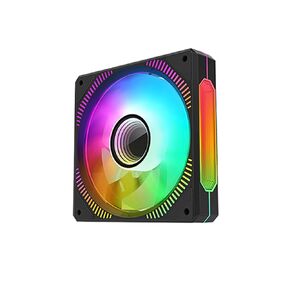 Computer Case Fans 120mm aRGB 5v-3pin,Computer Cooling Fan 1800 RPM,Addressable RGB LED System Fan Silent,PWM RGB Fan for Gaming PC 1pcs,Adjustable Color LED PC Cooling Fan (Black)