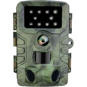 Trail Camera， 24MP 1080P Game Camera with 3 Infrared Sensors, 120°Wide-Angle Motion Latest Sensor， 0.2s Trigger Speed and Time Lapse ，IP66 Waterproof with Night Vision Motion Activated