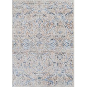Couristan Couture Ballerine Area Rug, 2'2" x 8'11" Runner, Burnished Gold-Denim Blue