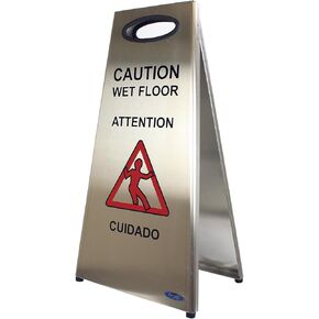 Frost 1119 Wet Floor Sign, Metallic 24" Length by 12" Wide by 1" D