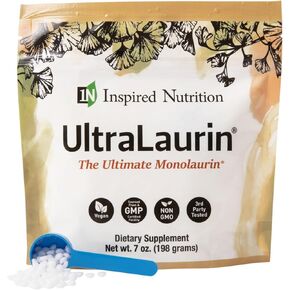 UltraLaurin ® Monolaurin Supplement for Immune Support and Gut Health - Monolaurin Pellets - 7oz - 66 Servings, 3000 mg Each