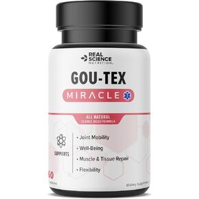 Offers Gou-Tex Miracle Helping Relieve Symptoms of Gout Such as Severe Pain, Stiff and Swollen Joints, Discomfort, Inflammation and Redness, Limited Range of Motion