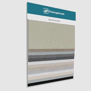 Changshade 2 in 1 Motorized & Manual Cordless Blinds Fabric Samples, HybridMotion™ Motorized Blinds Fabric Samples, Customized Shades for Indoor Windows Fabric Samples