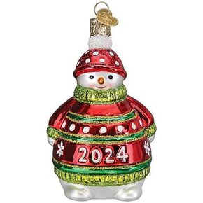 Old World Christmas 2024 Snowman Glass Hanging Ornament