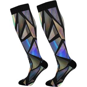 Dussdil Compression Socks for Women Men Knee High Socks Circulation Knee Long Socks Athletic Running Stockings Socks