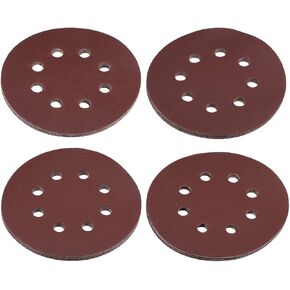 uxcell 20pcs 5 Inch 8 Hole Hook and Loop Sanding Discs Set 320/400/600/800 Grit Aluminum Oxide Sandpaper
