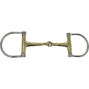 PRORIDER Horse English Western 4-1/2" Mouth D-Ring Snaffle Brass Horse Bit 35552A