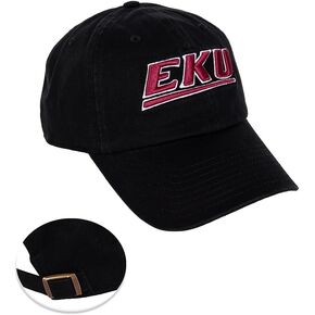 Desert Cactus Eastern Kentucky University Baseball Hat EKU Colonels Brimmed Embroirderd Hats Cap Adjustable Cloth Strap Adult (Style D) Black