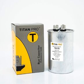 TitanPro TRCFD305 HVAC Round Dual Motor Run Capacitor 30/5 MFD/UF440/370 Volts