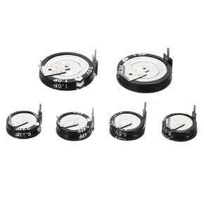 PATIKIL 6 Pcs 5.5V Super Capacitors, 0.1F/0.22F/0.33F/0.47F/1F/1.5F H-Shaped Button Capacitor High Energy Low Resistance High Consistency for AC Motor Power Display Screen Computer