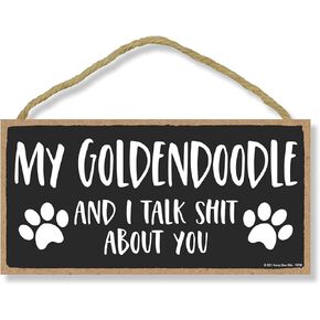 Honey Dew Gifts, My Yorkie and I Talk Shit About You, Funny Dog Wall Hanging Decor, Decorative Home Wood Signs for Pet Lovers, Yorkshire Terrier Sign, 10 Inch by 5 Inch Pet Decor, 76903 in Kuwait