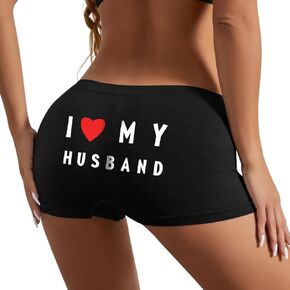 Sexy Code 1701 Boyshort Panties for Women, Pack of 3, Ladies Underwear Boxer Briefs with Novelty Letter Printed