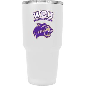 R and R Imports Western Carolina University 24 oz oz Black Insulated Stainless Steel Tumbler Officially Licensed Collegiate Product