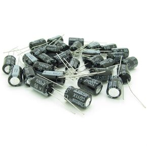 50pcs 100uf 50V Radial Electrolytic Capacitor Kit 8x12mm Capacitors for Electronics Industrial Electrical Capacitors