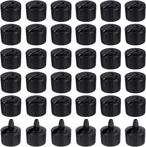 OLYCRAFT 36pcs 28/410 Flip Top Dispensing Cap Black Replacement Bottles Caps Reusable Plastic Bottle Cap Flip Top Caps for Shampoo Moisturizer Squeeze Bottles Dispensing Caps - Inner Diameter 28mm in Saudi Arabia