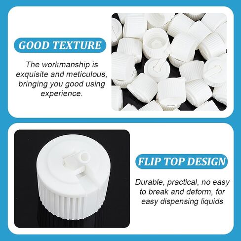 OLYCRAFT 36pcs 28/410 Flip Top Dispensing Cap Black Replacement Bottles Caps Reusable Plastic Bottle Cap Flip Top Caps for Shampoo Moisturizer Squeeze Bottles Dispensing Caps - Inner Diameter 28mm in Saudi Arabia